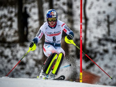 Le Français Alexis Pinturault lors du slalom de Chamonix, le 8 février 2020 - JEFF PACHOUD [AFP]