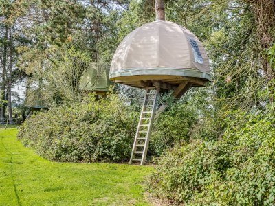 Etretat aventure propose de dormir dans des Treecamps, d'une capacité de 3 personnes, à quelques mètres de hauteur - Sébastien TALDU - Ouiflash