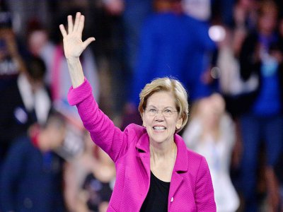 Elizabeth Warren à Manchester, dans le New Hampshire, le 8 février 2020 - Joseph Prezioso [AFP]