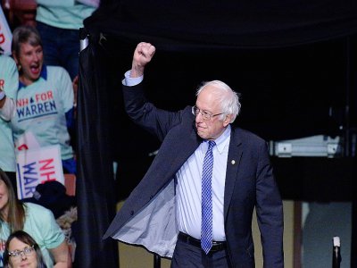 Le sénateur Bernie Sanders à Manchester, dans le New Hampshire, le 8 février 2020 - Joseph Prezioso [AFP]
