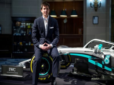 Le responsable de l'équipe Mercedes de F1, Toto Wolff, présente sa nouvelle monoplace le 10 février 2020 à Londres - Tolga AKMEN [AFP/Archives]