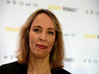 La directrice générale par intérim de Renault, Clotilde Delbos, au siège de Renault à Boulogne-Billancourt, le 14 février 2020 - ERIC PIERMONT [AFP]