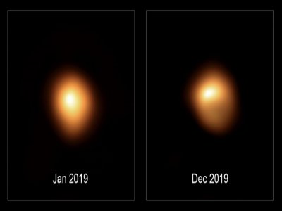 Photographie fournie par l'Observatoire européen austral de l'étoile géante Bételgeuse, le 14 février 2020 - - [European Southern Observatory/AFP]