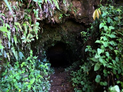 L'entrée d'un ancien tunnel de mine à San Juancito, le 4 février 2020 au Honduras - ORLANDO SIERRA [AFP]