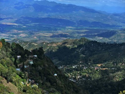 Vue aérienne du village de San Juancito, au nord-est de Tegucigalpa, le 4 février 2020 au Honduras - ORLANDO SIERRA [AFP]