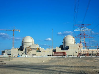 La centrale nucléaire de Barakah aux Emirats arabes unis. Image fournie par le service presse de la centrale le 13 février 2020. - - [Barakah Nuclear Power Plant/AFP]