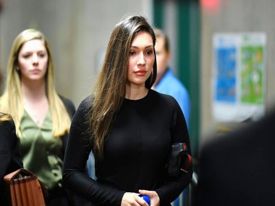 Jessica Mann, l'une des victimes présumées d'Harvey Weinstein arrive au tribunal à New York le 31 janvier 2020 - Johannes EISELE [AFP/Archives]
