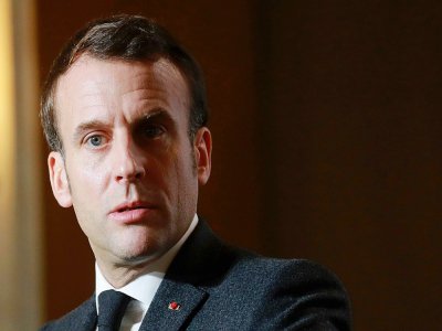 Emmanuel Macron à Chamonix, le 13 février 2020 - Ludovic MARIN [AFP/Archives]