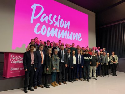La tête de liste de "Passion Commune" Benoît Arrivé a révélé les 54 colistiers à ses côtés pour les municipales le lundi 17 février. - Passion commune