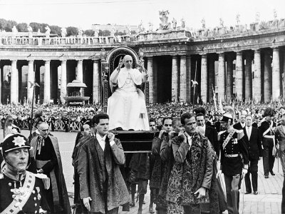 Le pape Pie XII, le 27 août 1957 au Vatican - - [AFP/Archives]