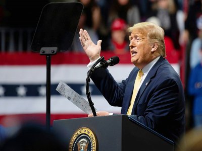 Le président américain Donald Trump lors d'un meeting à Colorado Springs, le 20 février 2020 - JIM WATSON [AFP]
