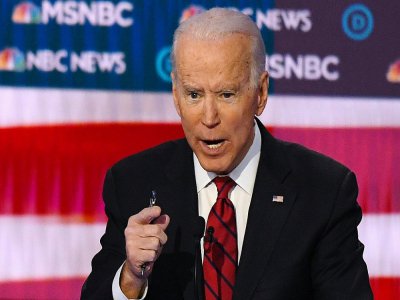 Joe Biden lors du 9e débat démocrate, le 19 février 2020 à Las Vegas, dans le Nevada - Mark RALSTON [AFP/Archives]