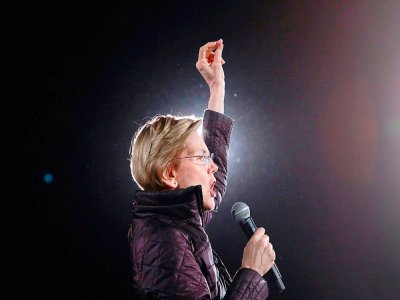 La sénatrice démocrate Elizabeth Warren lors d'un meeting de campagne à Las Vegas, dans le Nevada, le 21 février 2020 - Ronda Churchill [AFP]