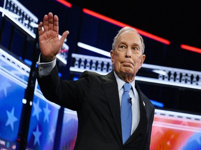 Le candidat démocrate Michael Bloomberg arrive pour le 9e débat démocrate, le 19 février 2020 à Las Vegas, dans le Nevada - Bridget BENNETT [AFP/Archives]