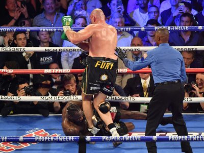 Combat entre les boxeurs britannique Tyson Fury et américain Deontay Wilder, le 22 février 2020 à Las Vegas - Mark RALSTON [AFP]