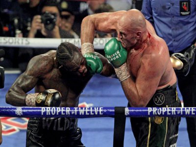 Combat entre les boxeurs britannique Tyson Fury et américain Deontay Wilder, le 22 février 2020 à Las Vegas - John Gurzinski [AFP]