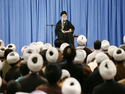 L'ayatollah Ali Khamenei à Téhéran, le 23 février 2020 - - [KHAMENEI.IR/AFP]