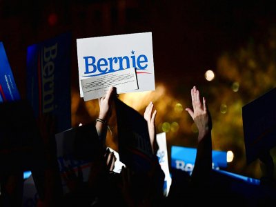 Des militants du candidat Bernie Sanders, à Las Vegas, le 21 février 2020 - Frederic J. BROWN [AFP/Archives]