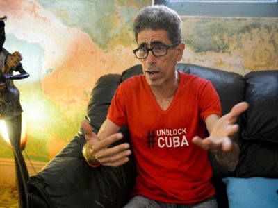 Le journaliste cubain Francisco Rodriguez, dit "Paquito", à La Havane, le 6 février 2020 - YAMIL LAGE [AFP]