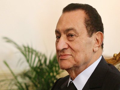 Hosni Moubarak, alors président de l'Egypte, le 29 septembre 2010 au Caire - Khaled DESOUKI [AFP/Archives]