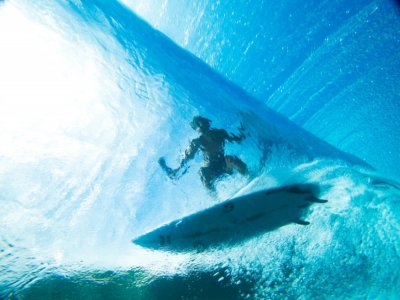 le surfeur tahitien Matahi Drollet, le 24 août 2019 à Teahupoo à Tahiti - brian bielmann [AFP/Archives]