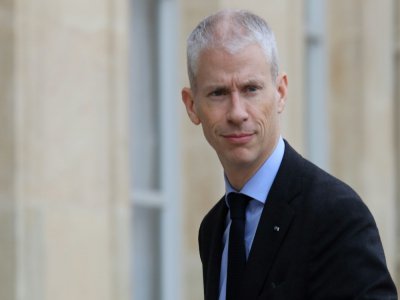 Le ministre de la Culture  Franck Riester sur le perron de l'Elysée le 15 janvier  2020 - Ludovic Marin [AFP]