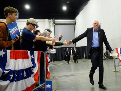 Le candidat à l'investiture démocrate Bernie Sanders lors d'un meeting de campagne en Caroline du Sud, le 26 février 2020 à Myrtle Beach - JIM WATSON [AFP]