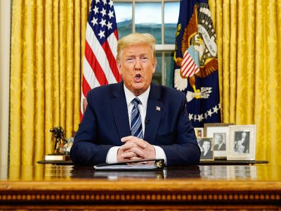 Le président américain Donald Trump s'adresse à la nation depuis la Maison Blanche, le 11 mars 2020 - Doug Mills [POOL/AFP]