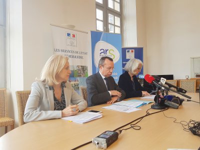 Les représentants des différentes institutions ont tenu une conférence de presse en préfecture de région, vendredi 13 mars à Rouen.