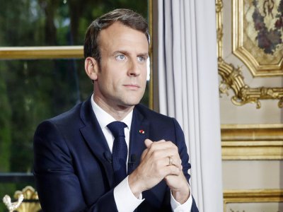 Emmanuel Macron s'est adressé aux Français lundi 16 mars 2020. - Archives - AFP