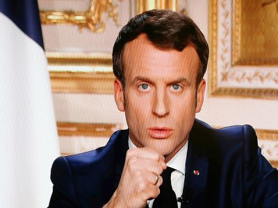 Discours à la nation du président Emmanuel Macron, le 16 mars 2020 - Ludovic Marin [AFP]