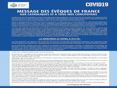 Le communiqué de la conférence des évêques de France.