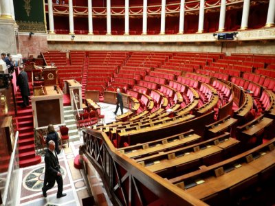L'hémicycle de l'Assemblée nationale avant une session extraordinaire le 19 mars 2020 - Ludovic MARIN [POOL/AFP]