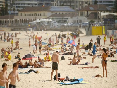 La plage de Bondi Beach à Sydney avant sa fermeture le 21 mars 2020 - PETER PARKS [AFP]