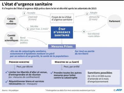 L'état d'urgence sanitaire - Valentine GRAVELEAU [AFP]