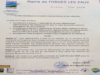 L'arrêté municipal signé par le maire. - Michel Lejeune