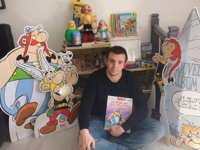 Pierre Dupont possède tous les tomes de la saga Asterix et Obélix et un certain nombre de produits dérivés. - Célia Caradec