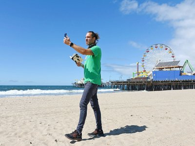 A Santa Monica, tourisme virtuel, le 23 mars 2020 en Californie - Robyn Beck [AFP]