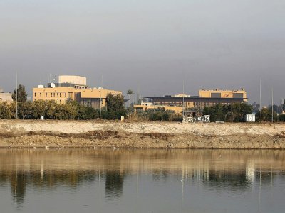 L'ambassade américaine en Irak, située dans la Zone verte à Bagdad, le 3 janvier 2020 - AHMAD AL-RUBAYE [AFP/Archives]