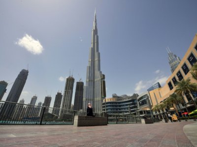 Le centre commercial Dubai Mall, fermé, le 23 mars 2020 - Giuseppe CACACE [AFP]