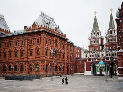 Le centre-ville de Moscou le 30 mars 2020 - Dimitar DILKOFF [AFP]