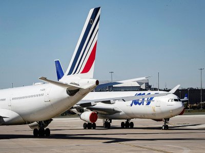 Avions cloués au sol à l'aéroport Roissy-Charles de Gaulle le 24 mars 2020 - Thomas SAMSON [AFP]