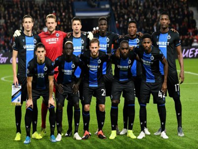 Le FC Bruges contre le PSG en Ligue des champions, le 6 novembre 2019 au Parc des Princes, devrait de nouveau représenter la Belgique en C1 - FRANCK FIFE [AFP/Archives]