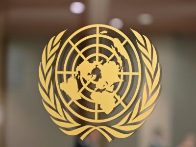 Le logo des Nations Unis en septembre 2019 à New York - Angela Weiss [AFP/Archives]