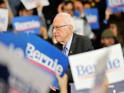 Le sénateur américain Bernie Sanders lors d'un meeting pour les primaires démocrates, le 9 février 2020 à Keene, dans le New Hampshire - Joseph Prezioso [AFP/Archives]