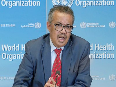 Tedros Adhanom Ghebreyesus, le directeur de l'OMS, à Genève le 6 avril 2020 - - [AFP]