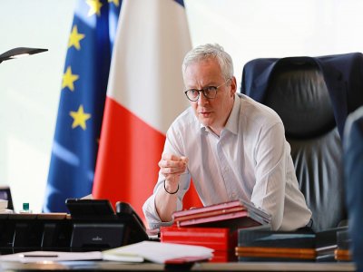 Le ministre de l'Economie Bruno Le Maire, le 9 avril 2020 à Paris - Ludovic MARIN [AFP]