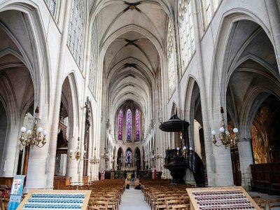 L'église Saint-Germain-l'Auxerrois à Paris, vide à l'heure du Chemin de croix le Vendredi Saint 10 avril 2020 - BERTRAND GUAY [AFP/Archives]