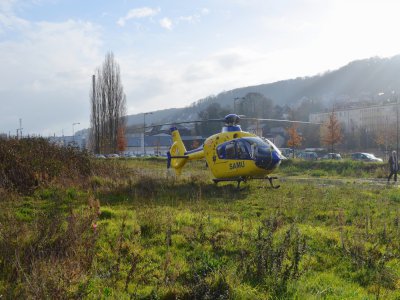 L'hélicoptère du Samu a été dépêché sur place pour prendre en charge la jeune fille de 14 ans grièvement blessée, mercredi 15 avril à Gaillefontaine.
