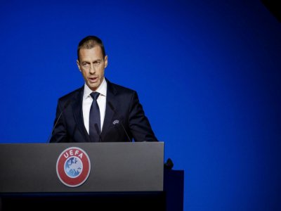 Le président de l'UEFA Aleksander Ceferin, le 3 mars 2020 à Amsterdam - Robin VAN LONKHUIJSEN [ANP/AFP/Archives]